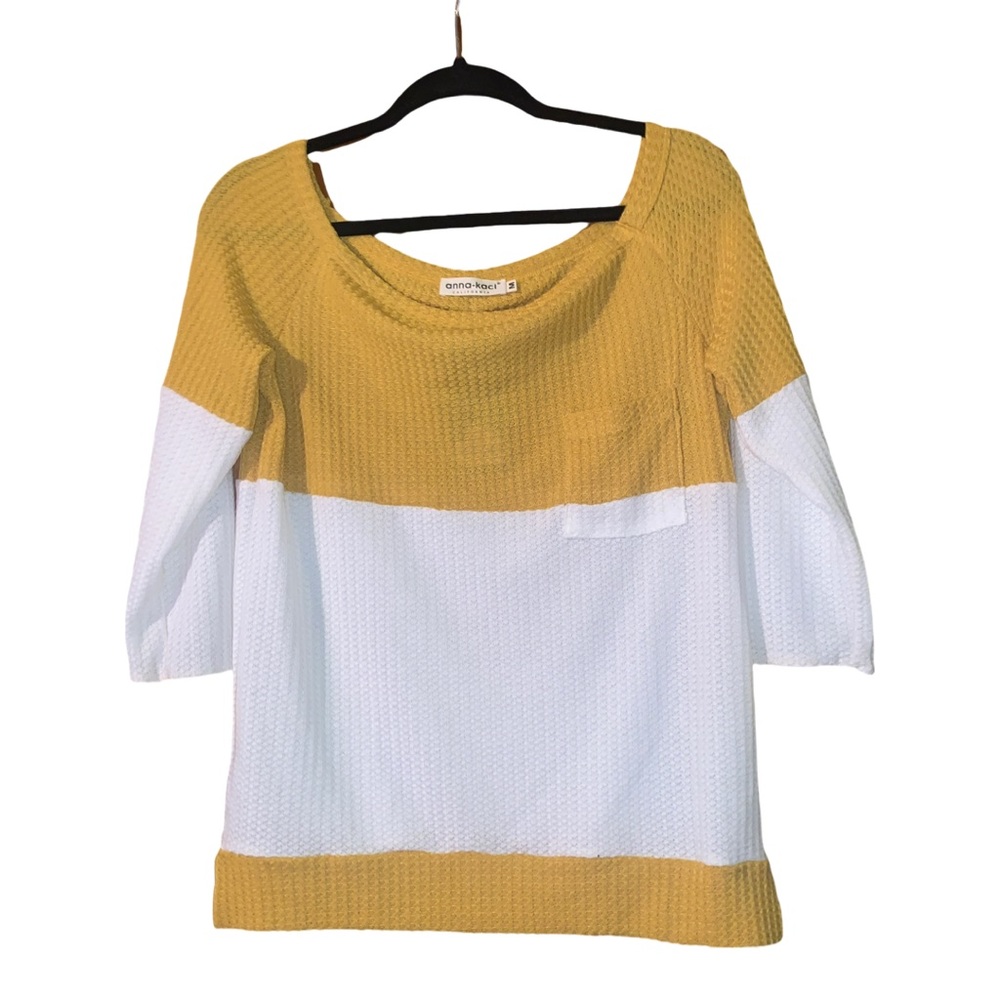 Anna-Kaci Color Block Knit Top